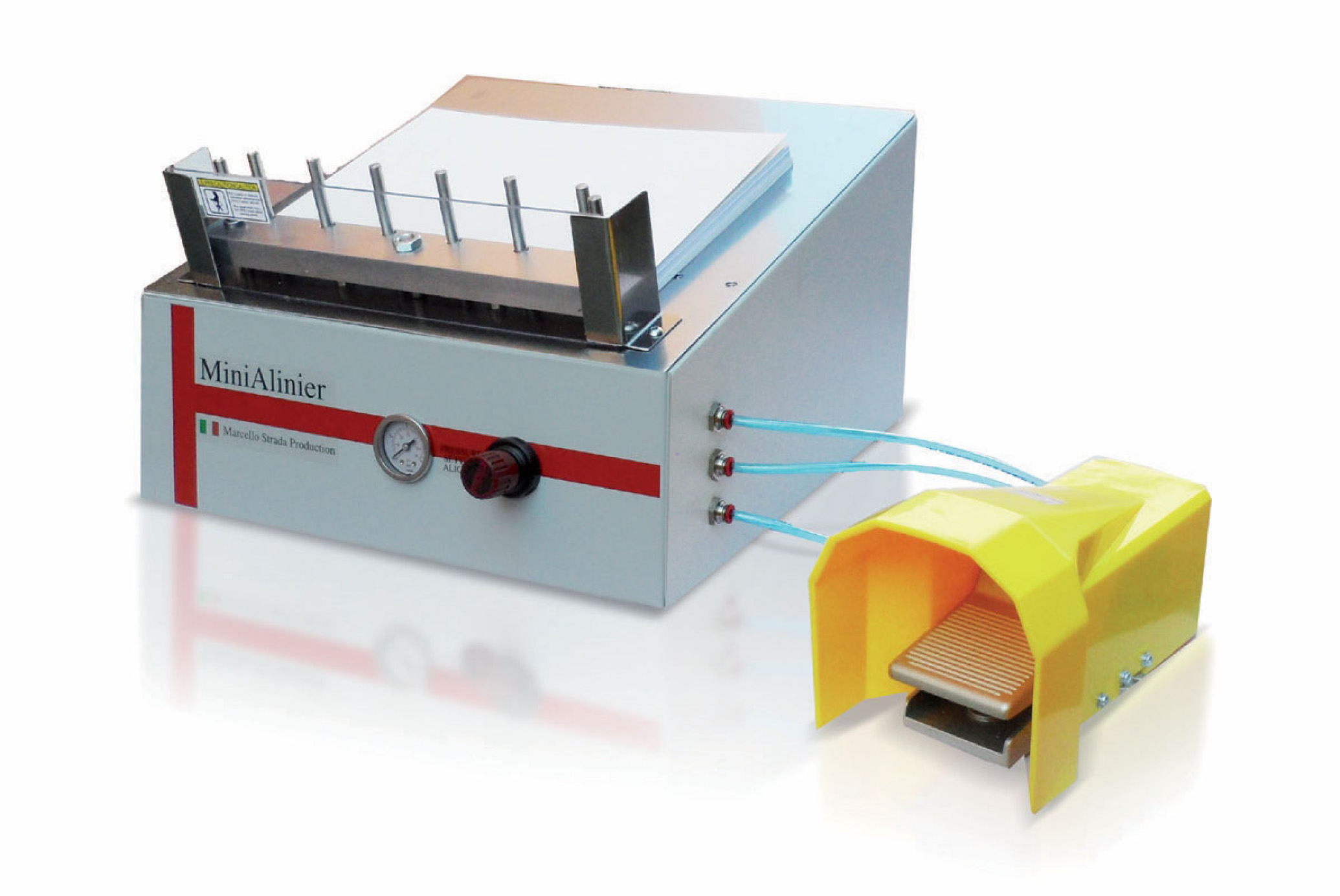 Mini Aligner pneumatic photobook binding machine made in Italy
